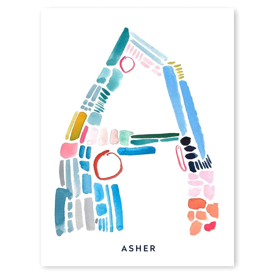 Color Letter A Print - Personalized
