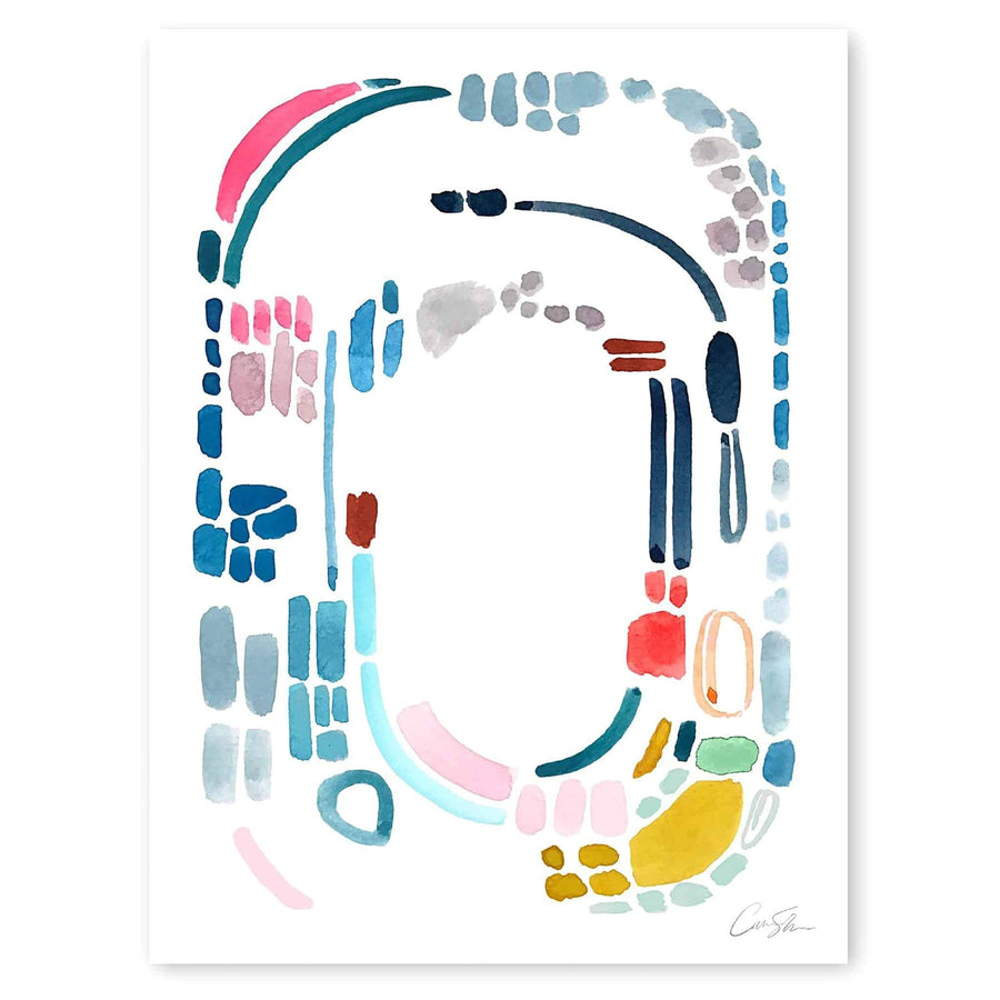 Color Letter O Print by Artist Caitlin Shirock