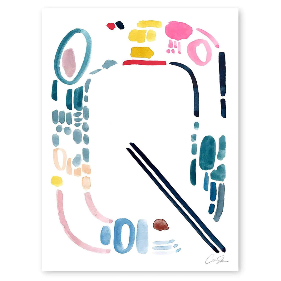 Color Letter Q Print by Artist Caitlin Shirock
