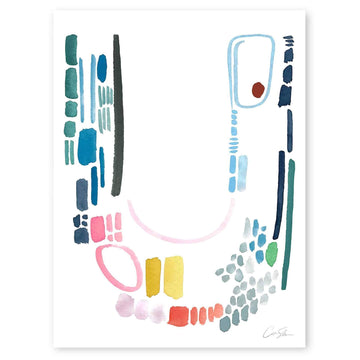 Color Letter U Print by Artist Caitlin Shirock