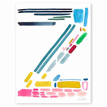 Color Letter Z Print by Artist Caitlin Shirock