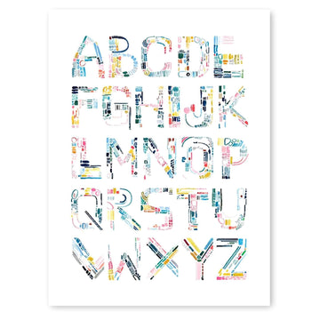 Color Letters ALPHABET Print by Nashville Artist Caitlin Shirock