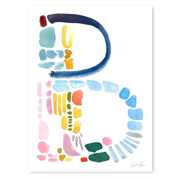 Color Letter B Print by Artist Caitlin Shirock