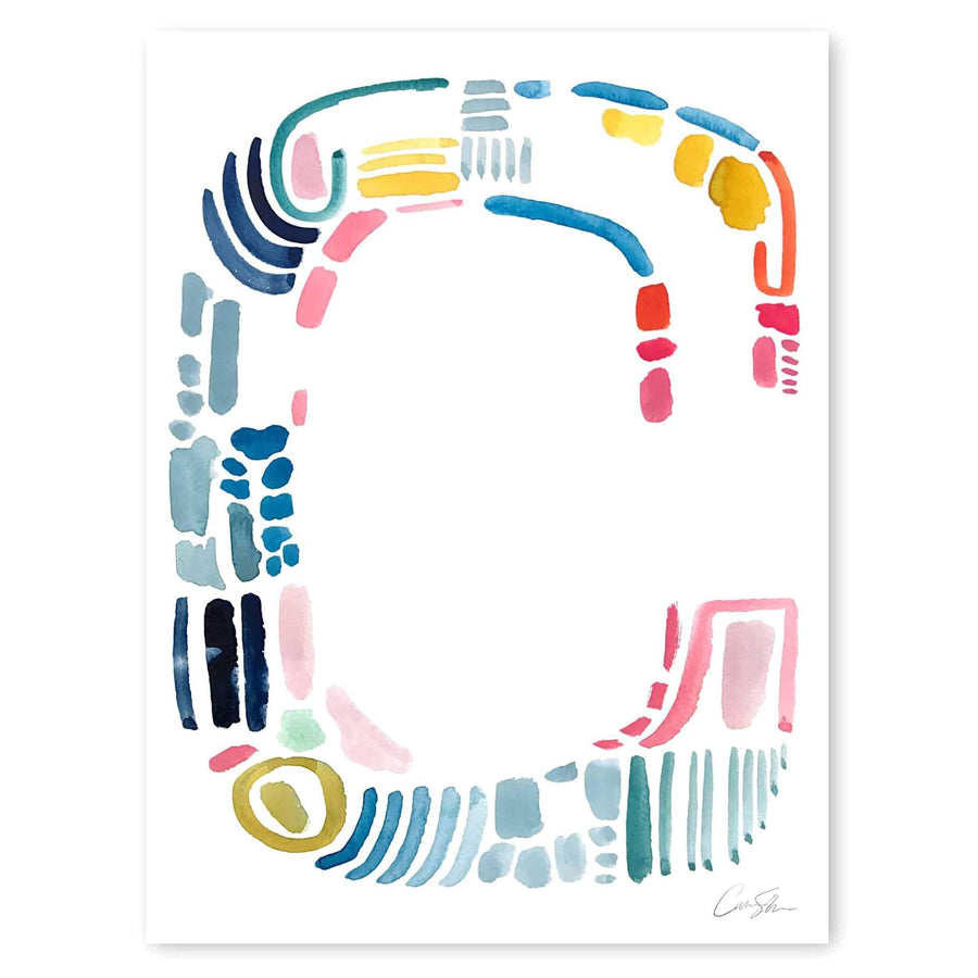 Color Letter C Print by Artist Caitlin Shirock