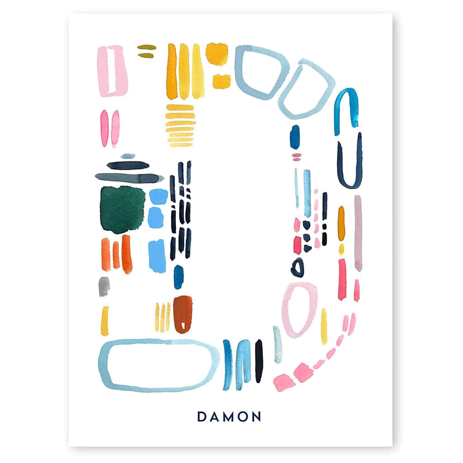 Color Letter D Print - Personalized