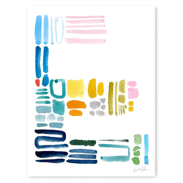 Color Letter E Print by Artist Caitlin Shirock