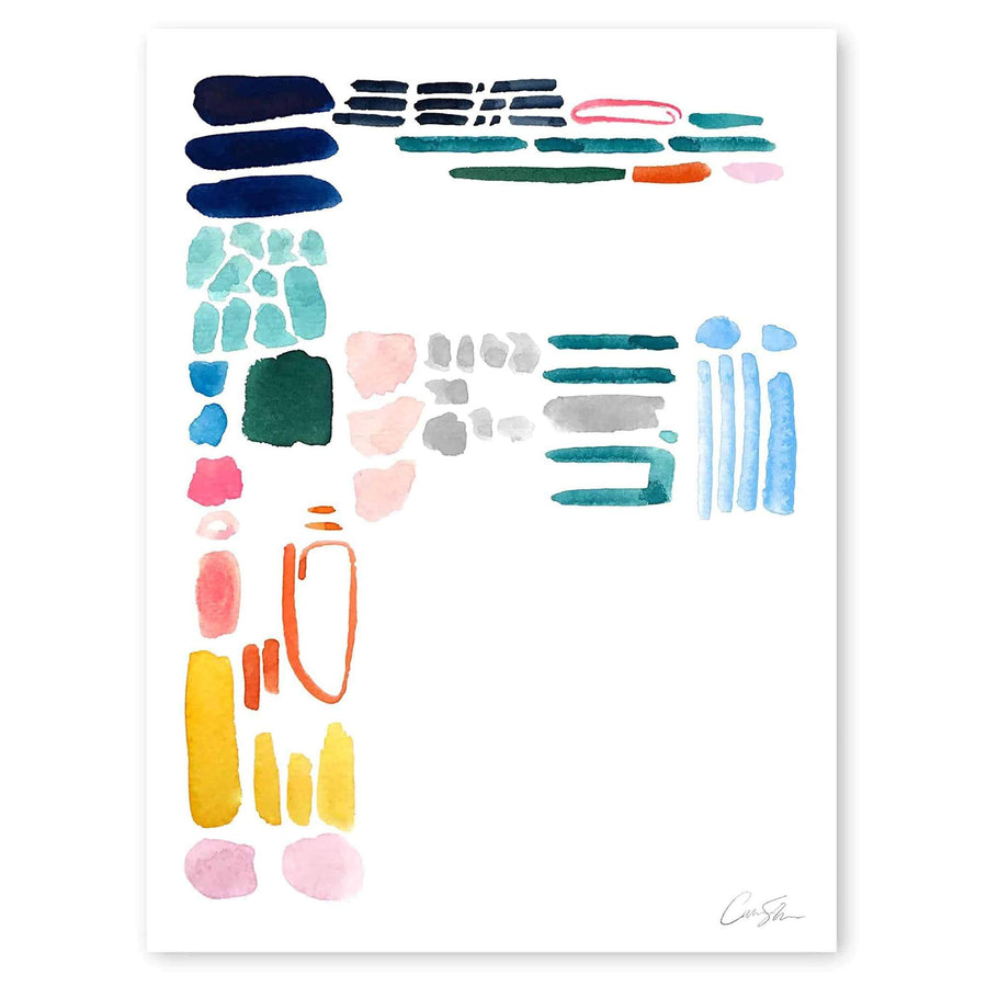 Color Letter F Print by Artist Caitlin Shirock