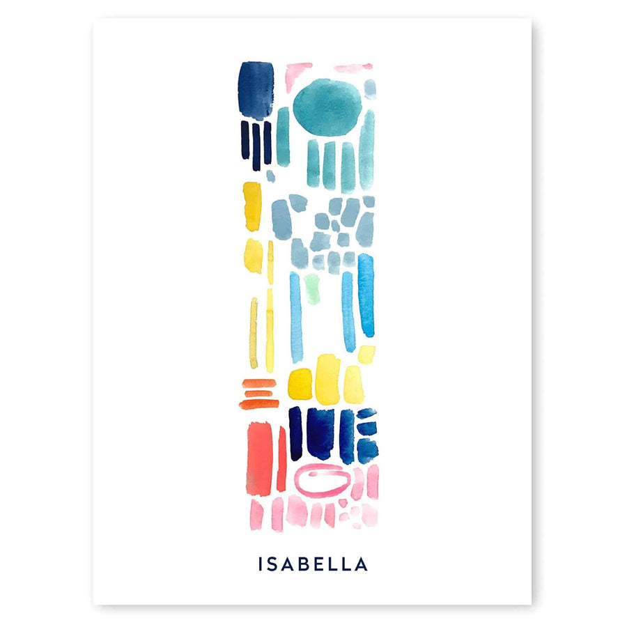 Color Letter I Print - Personalized