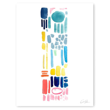 Color Letter I Print by Artist Caitlin Shirock