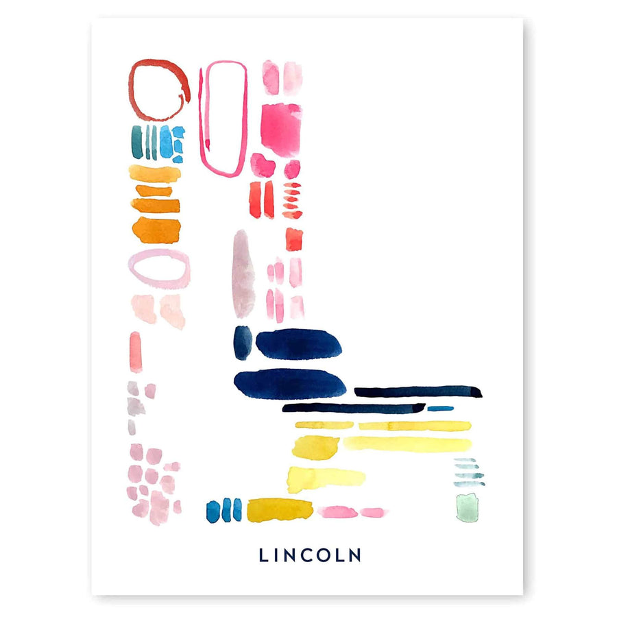 Color Letter L Print - Personalized