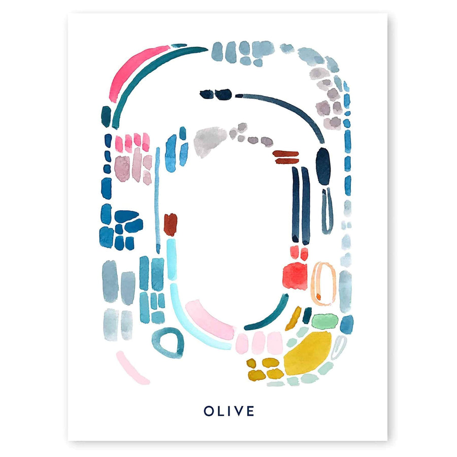 Color Letter O Print - Personalized