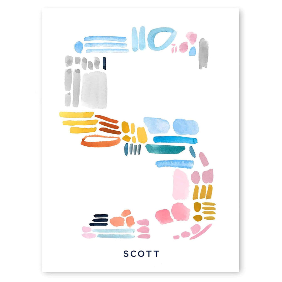 Color Letter S Print - Personalized