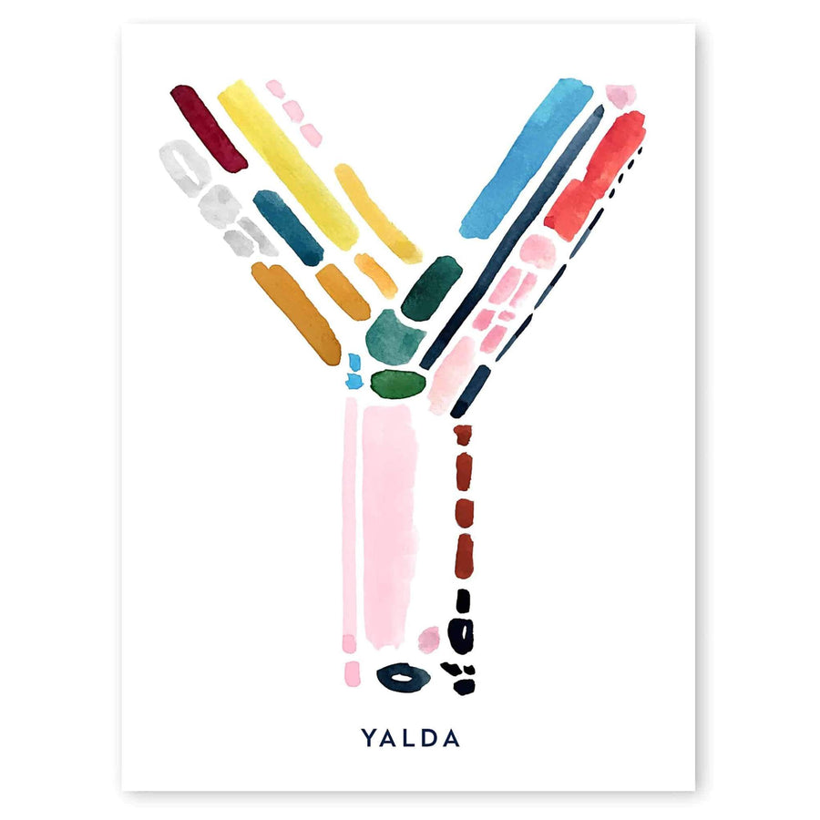 Color Letter Y Print - Personalized
