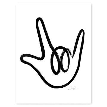 ASL I Love You Print by Nashville Artist Caitlin Shirock