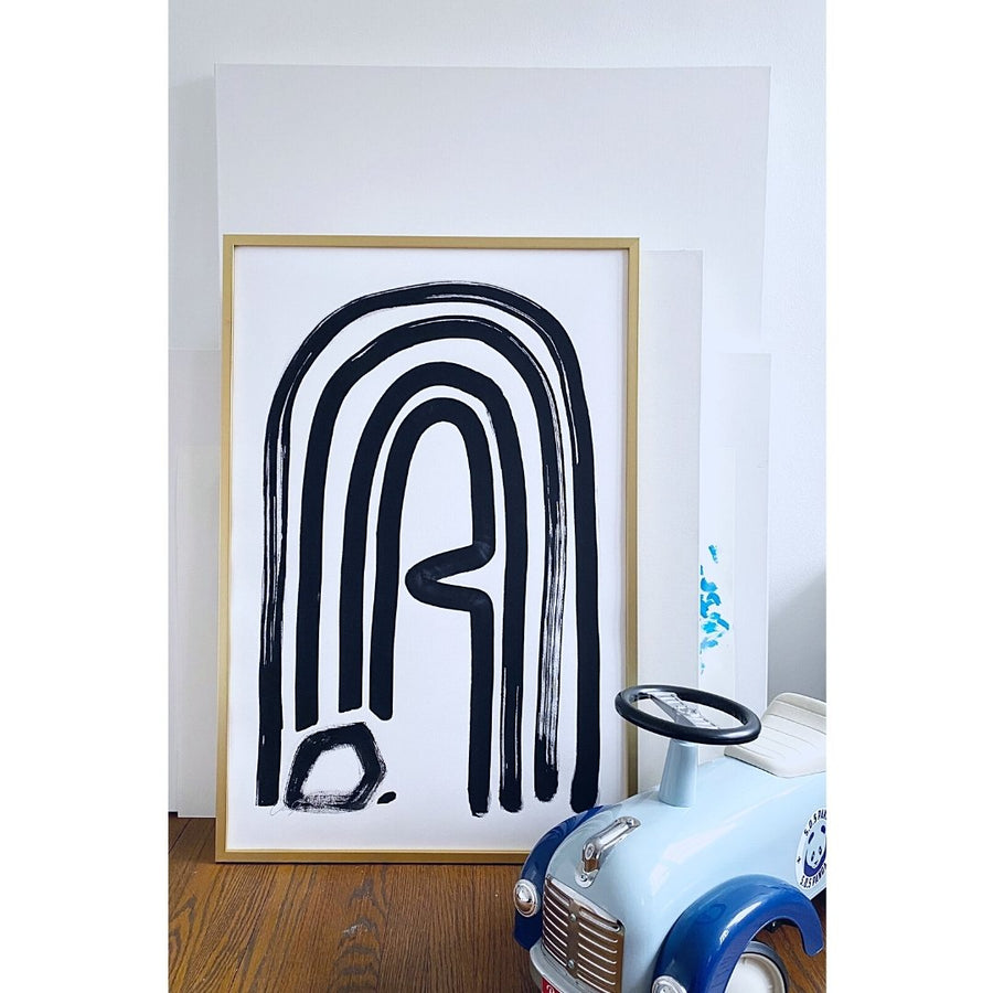 Black and White Letter A Print - Cash Color Lifestyle Photo