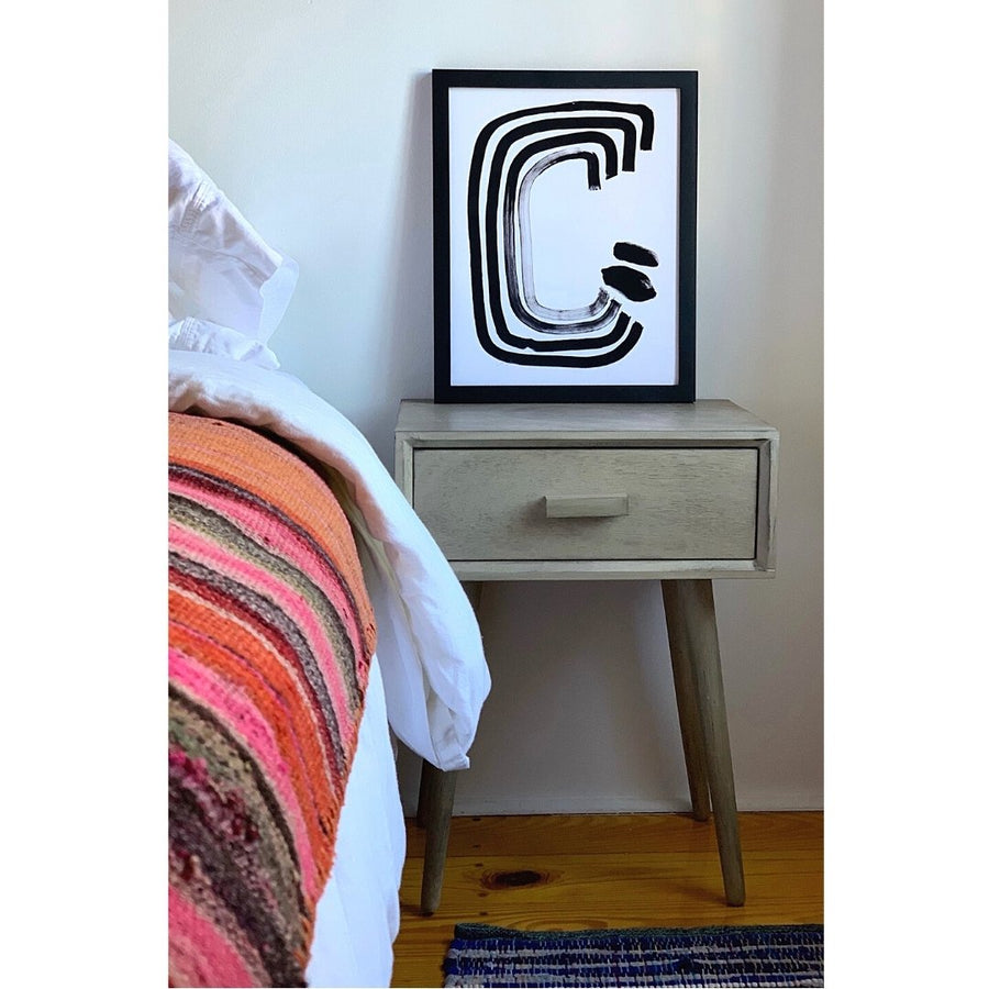 Black and White Letter C Print - Cash Color Lifestyle Photo