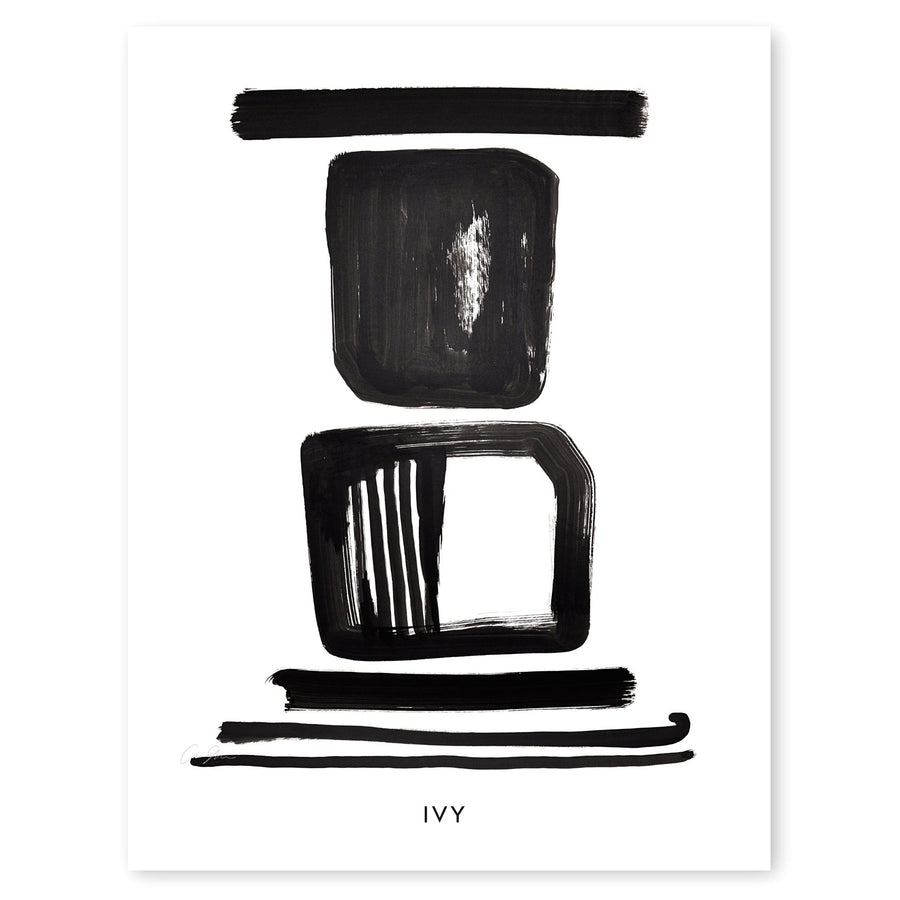 Cash Color Black and White Letter I Print Personalized