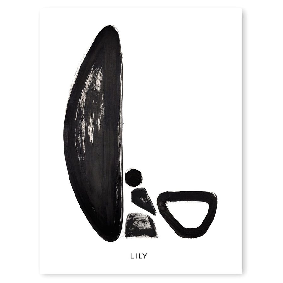 Cash Color Black and White Letter L Print Personalized