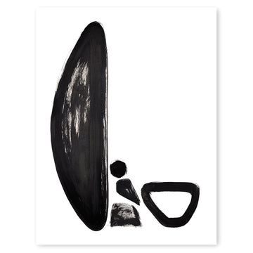 Black and White Letter L Print by Artist Caitlin Shirock Product Photo
