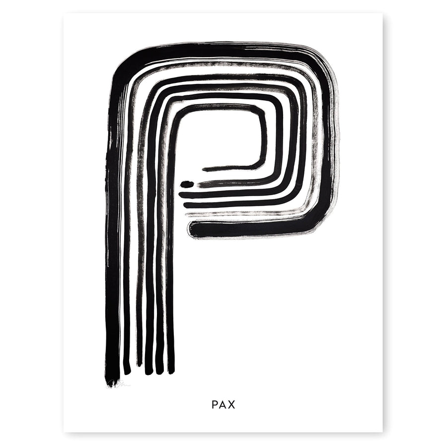 Cash Color Black and White Letter P Print Personalized