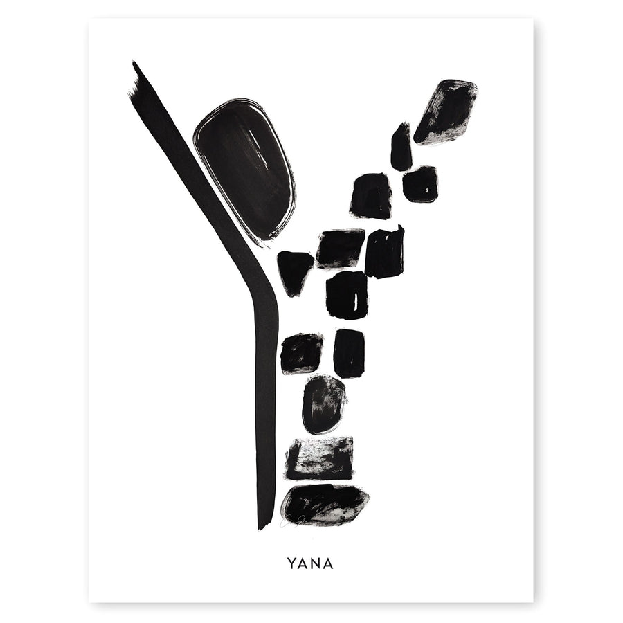 Black and White Letter Y Print Lifestyle - Cash Color