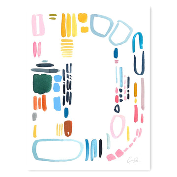 Color Letter D Print by Artist Caitlin Shirock