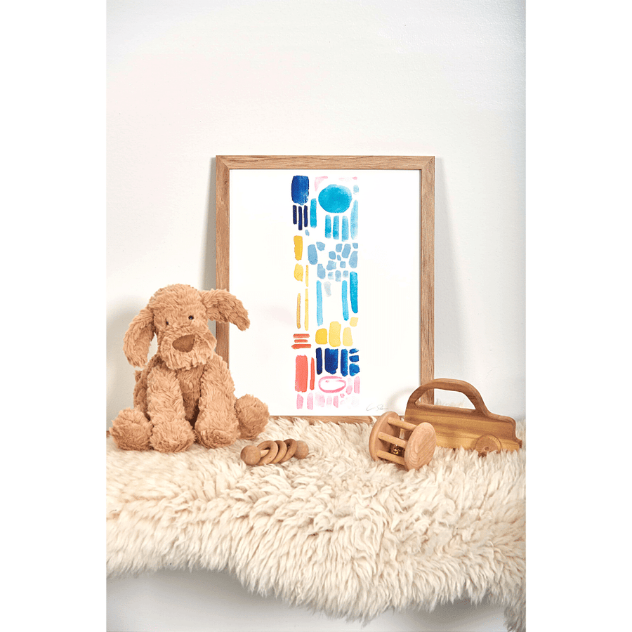 Color Letter I Print