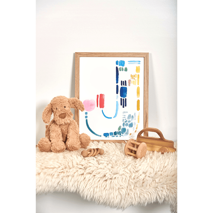 Color Letter J Print