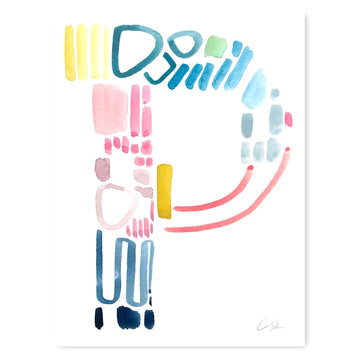 Color Letter P Print by Artist Caitlin Shirock