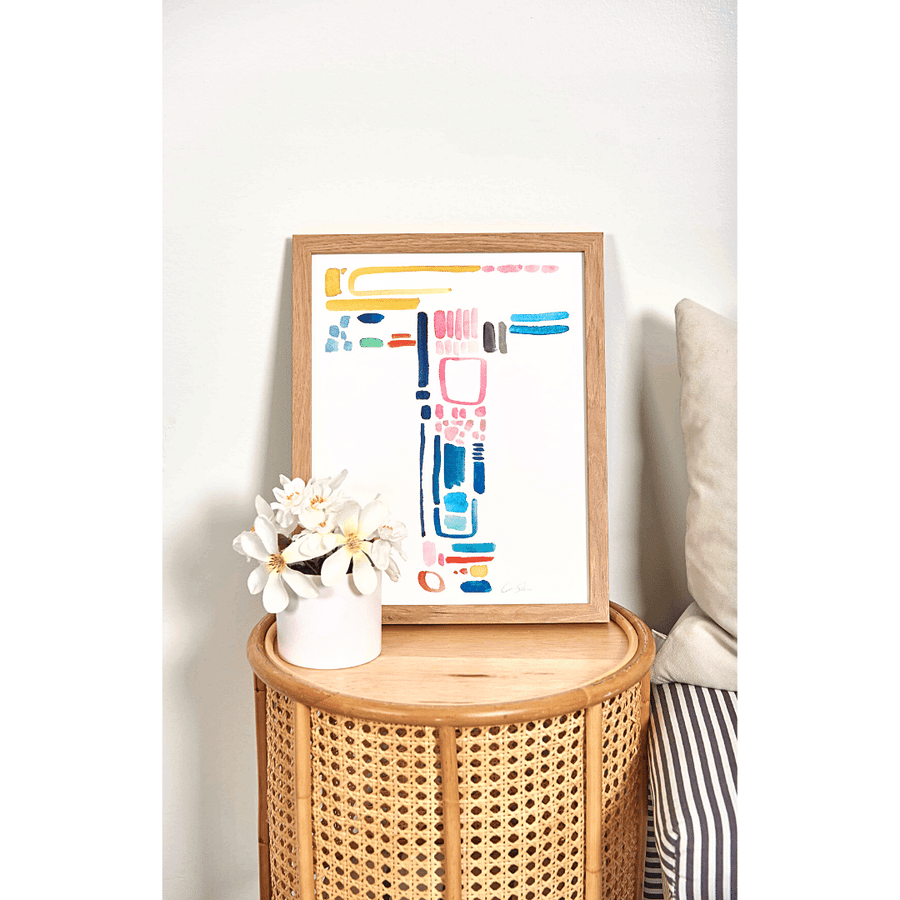 Color Letter T Print