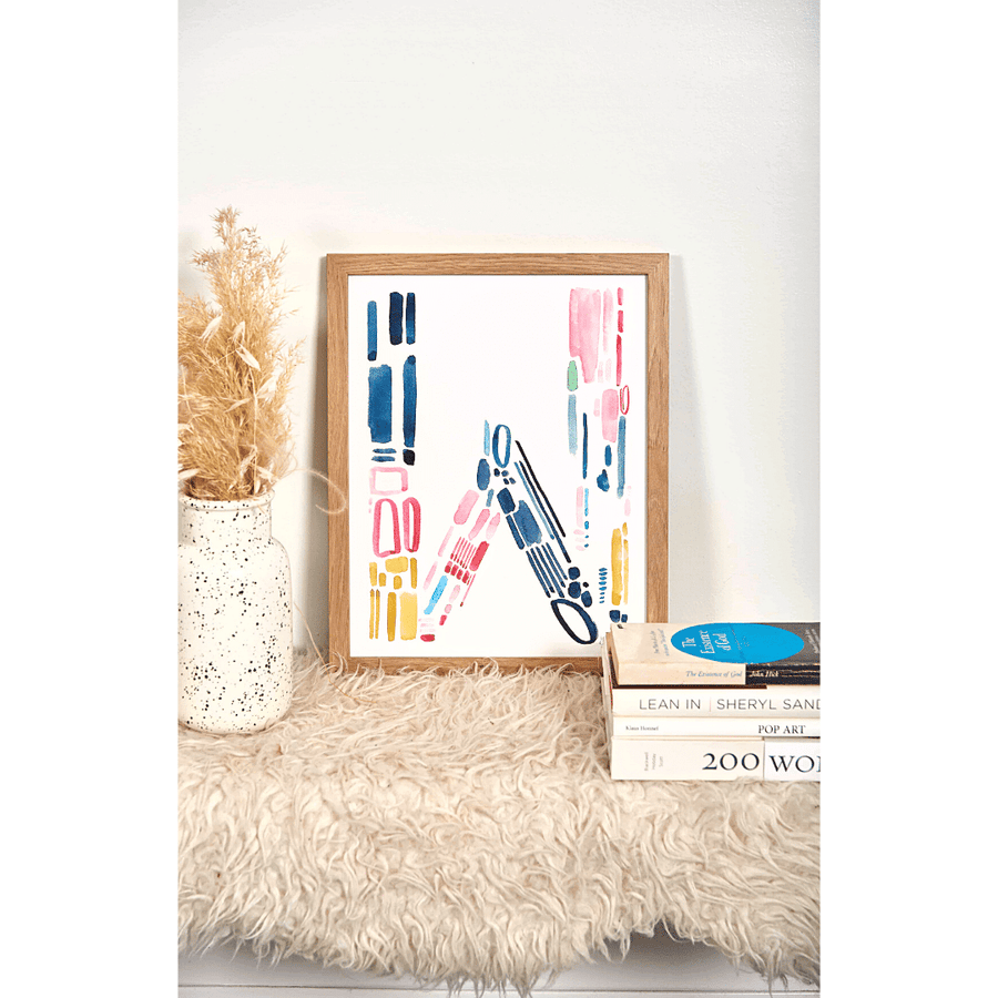 Color Letter W Print