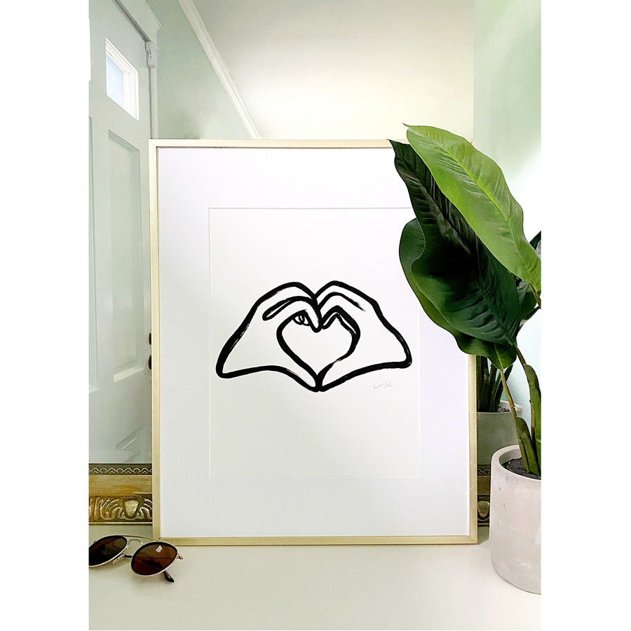 Heart Hands Sign Print