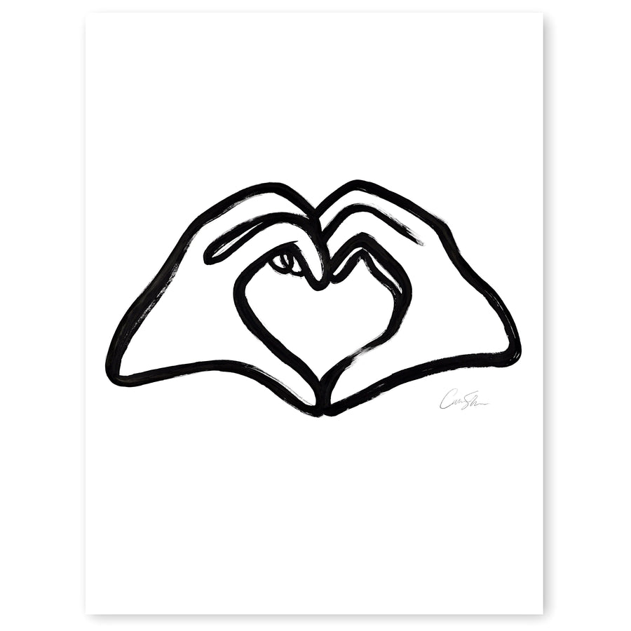 Heart Hands Sign Print