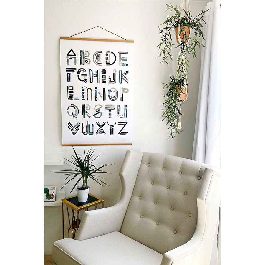 Neutral Letter Alphabet Print - Cash Color Lifestyle-3