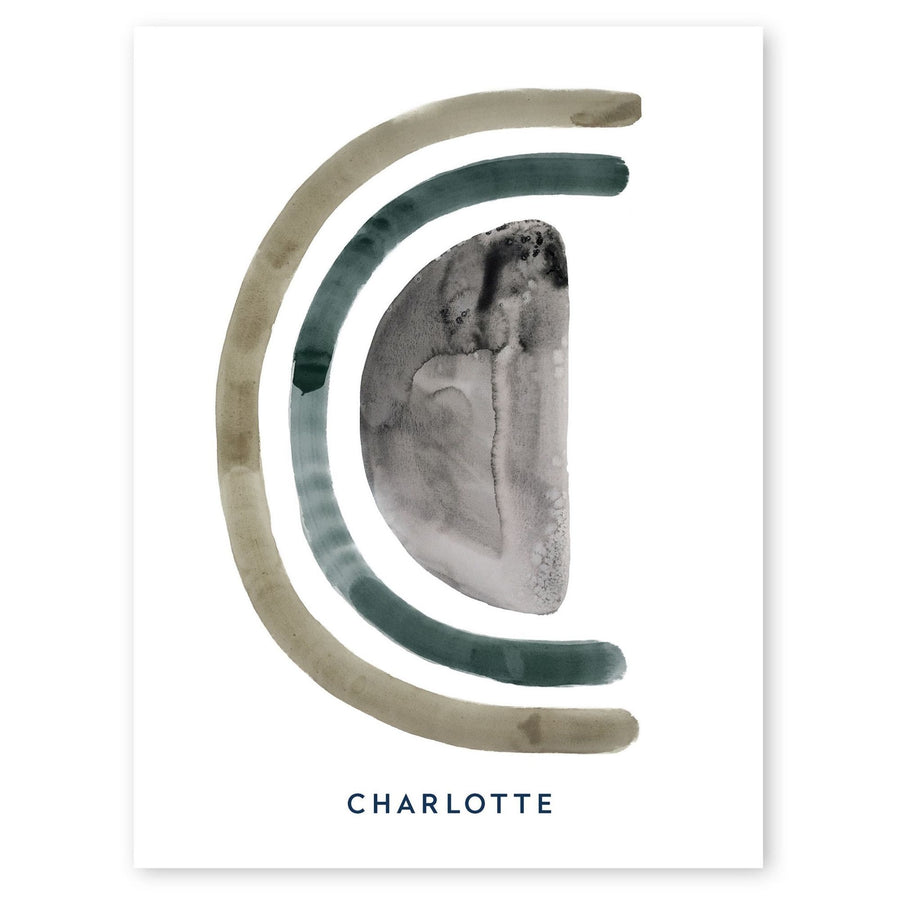 Cash Color Neutral Letter C Print - Personalized