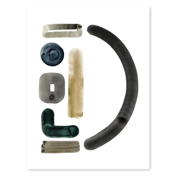 Neutral Letter D Print by Artist Caitlin Shirock