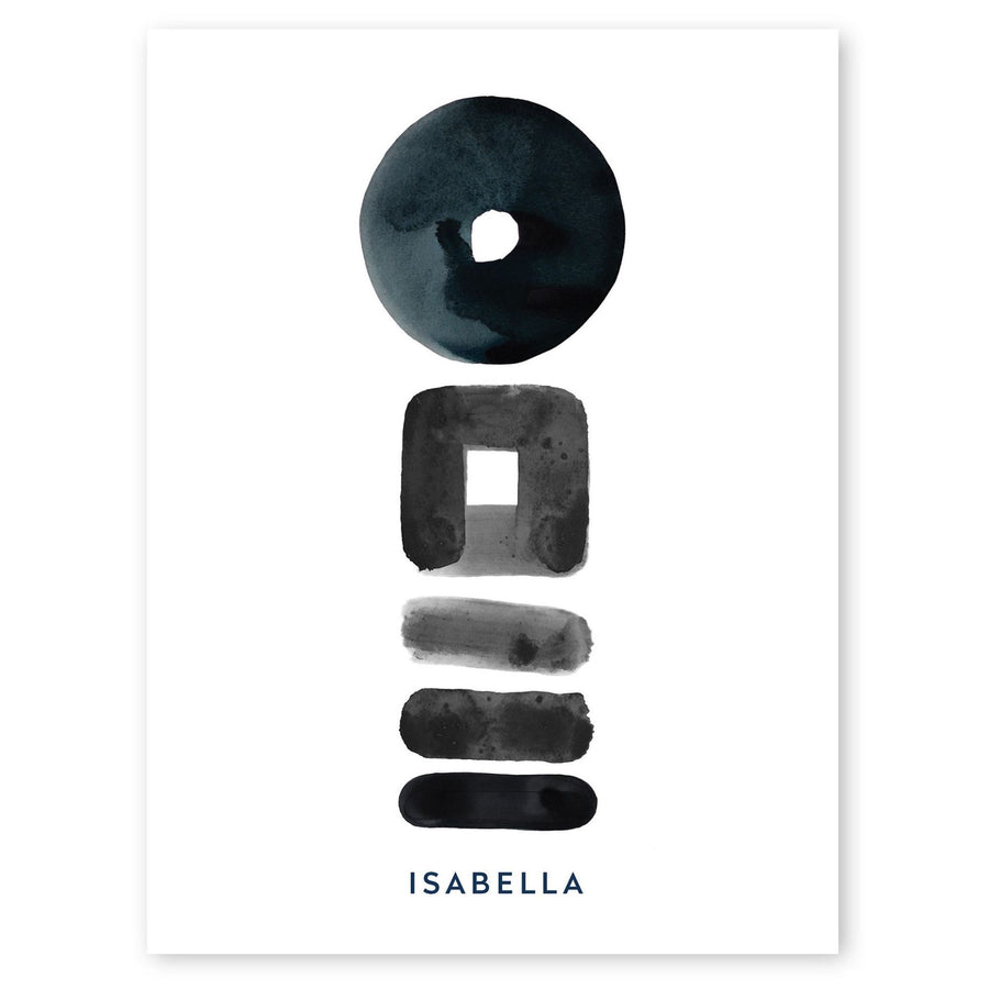 Cash Color Neutral Letter I Print - Personalized