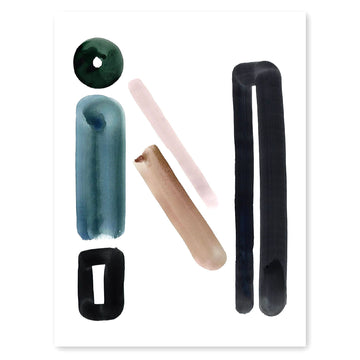 Neutral Letter N Print by Artist Caitlin Shirock