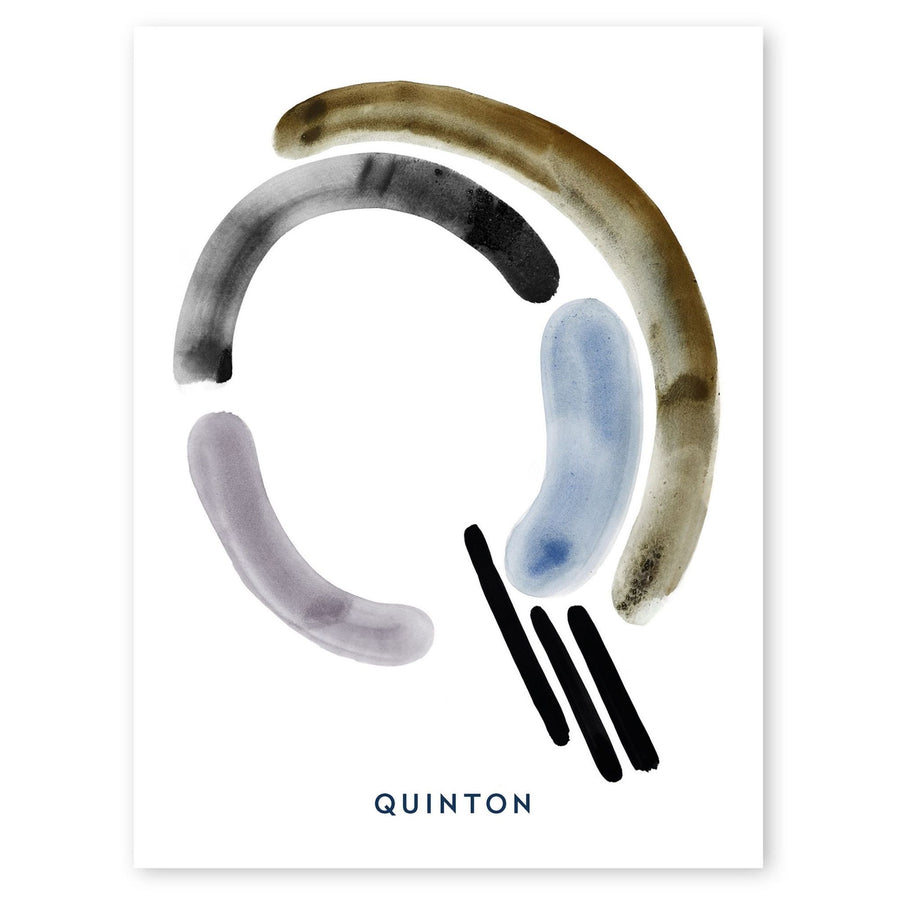 Cash Color Neutral Letter Q Print - Personalized