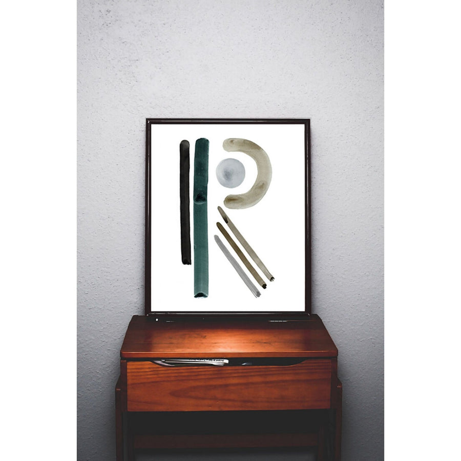Neutral Letter R Print - Cash Color Lifestyle-2