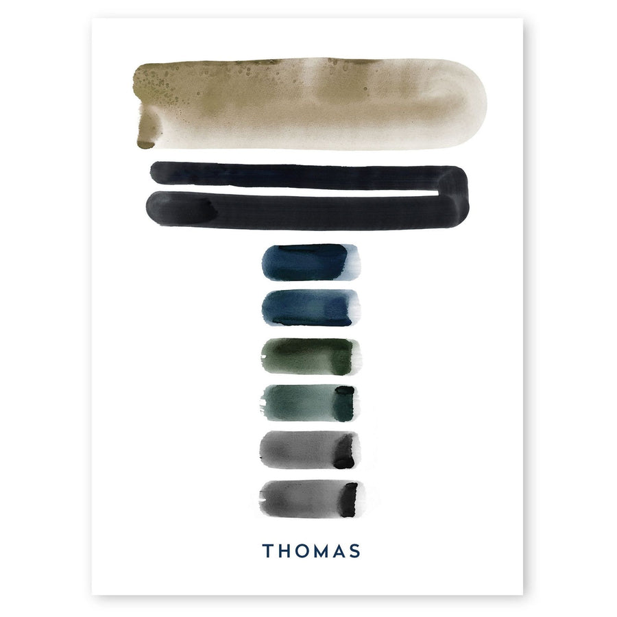 Cash Color Neutral Letter T Print Personalized
