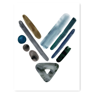 Neutral Letter V Print by Artist Caitlin Shirock