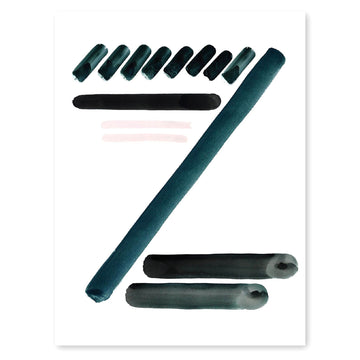 Neutral Letter Z Print by Artist Caitlin Shirock