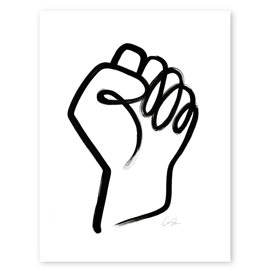Resist Hand Sign Print